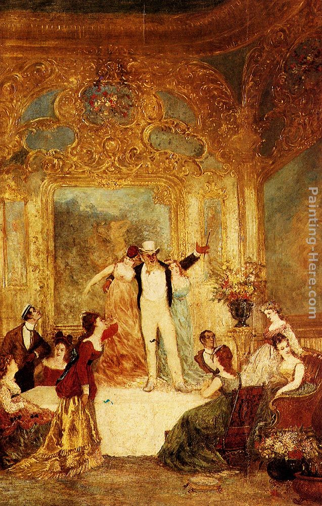 Une Soiree Chez La Paiva painting - Adolphe Monticelli Une Soiree Chez La Paiva art painting